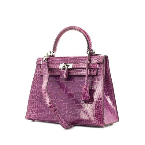 borsa viola coccodrillo hermes|Donna Borse e pochette .